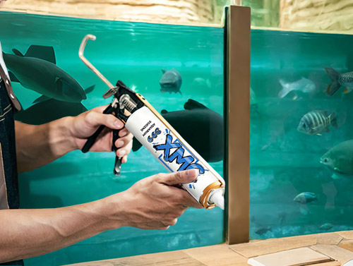 Aquarium silikon tätningsmedel